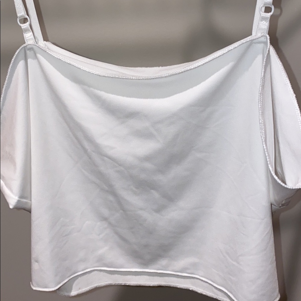 white shein crop tank